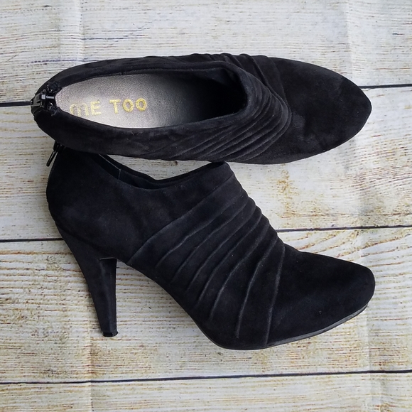 Me too black suede labella14 booties sz 8 - Picture 7 of 8